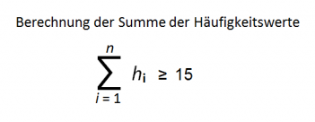 Berechnung der Summe der Häufigkeitswerte